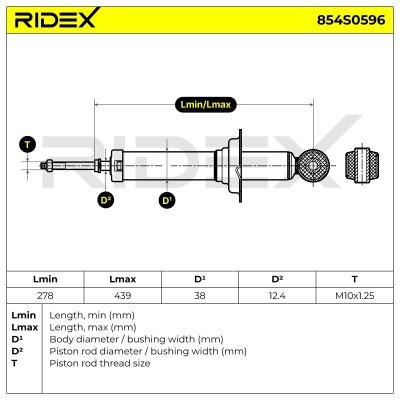Shock Absorber RIDEX 854S0596 854S0596 - photo 5