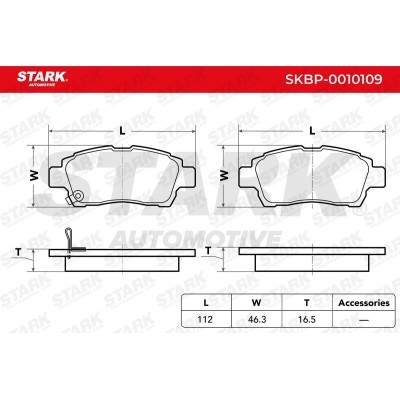 Brake Pads Set Stark SKBP-0010109 SKBP-0010109 - photo 3