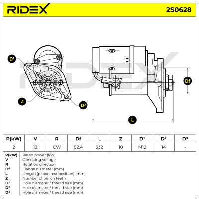 Starter RIDEX 2S0628 2S0628 - photo 5