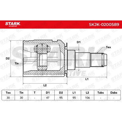 Joint Kit, Drive Shaft Stark SKJK-0200589 SKJK-0200589 - photo 6