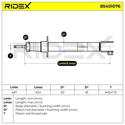 Shock Absorber RIDEX 854S1076 854S1076 - photo 6