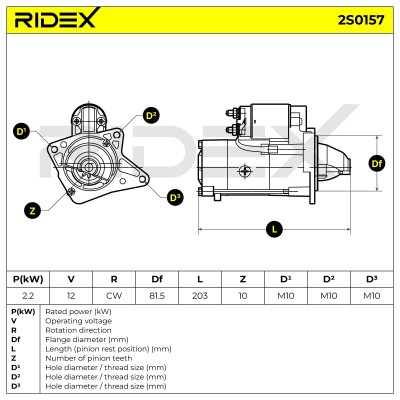 Starter RIDEX 2S0157 2S0157 - photo 6