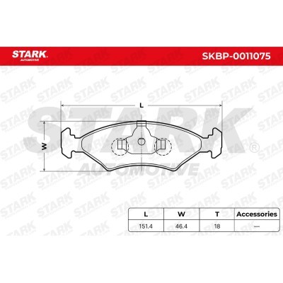 Brake Pads Set Stark SKBP-0011075 SKBP-0011075 - photo 3