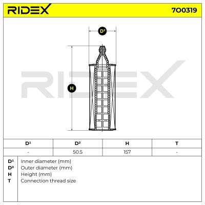 Oil Filter RIDEX 7O0319 7O0319 - photo 6