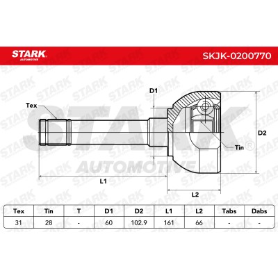 Joint Kit, Drive Shaft Stark SKJK-0200770 SKJK-0200770 - photo 5