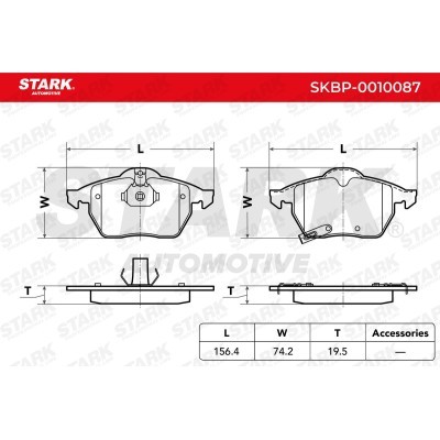 Brake Pads Set Stark SKBP-0010087 SKBP-0010087 - photo 3