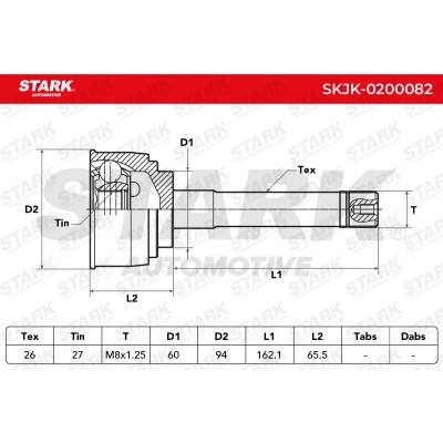 Joint Kit, Drive Shaft Stark SKJK-0200082 SKJK-0200082 - photo 5