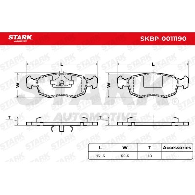 Brake Pads Set Stark SKBP-0011190 SKBP-0011190 - photo 3