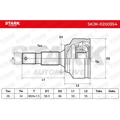 Joint Kit, Drive Shaft Stark SKJK-0200354 SKJK-0200354 - photo 5