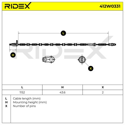 ABS Sensor RIDEX 412W0331 412W0331 - photo 6
