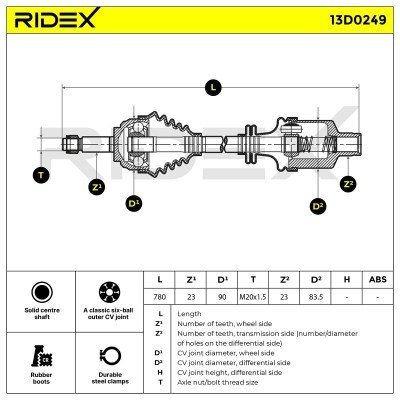 Drive Shaft RIDEX 13D0249 13D0249 - photo 7
