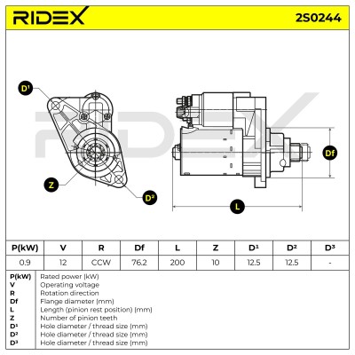 Starter RIDEX 2S0244 2S0244 - photo 6