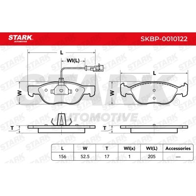 Brake Pads Set Stark SKBP-0010122 SKBP-0010122 - photo 3
