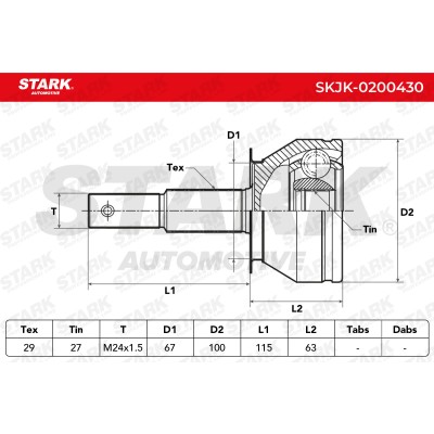 Joint Kit, Drive Shaft Stark SKJK-0200430 SKJK-0200430 - photo 4