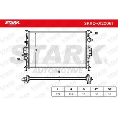 Radiator, Engine Cooling Stark SKRD-0120061 SKRD-0120061 - photo 3