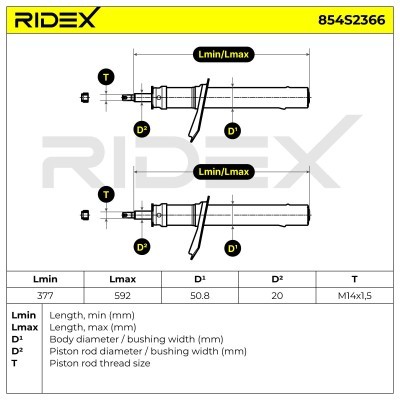 Shock Absorber RIDEX 854S2366 854S2366 - photo 6