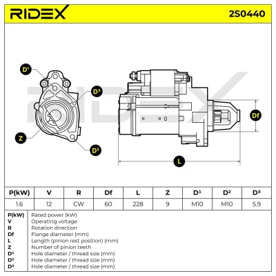 Starter RIDEX 2S0440 2S0440 - photo 7