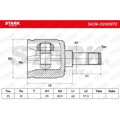 Joint Kit, Drive Shaft Stark SKJK-0200572 SKJK-0200572 - photo 5