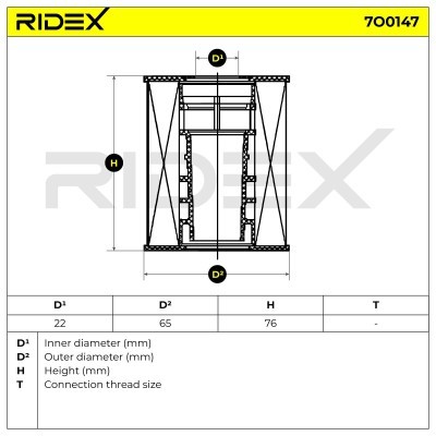 Oil Filter RIDEX 7O0147 7O0147 - photo 5