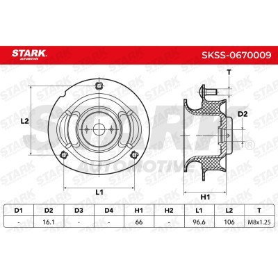 Strut Support Bearing Front Stark SKSS-0670009 SKSS-0670009 - photo 3