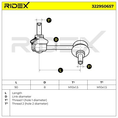 Stabilizer Link RIDEX 3229S0657 3229S0657 - photo 5