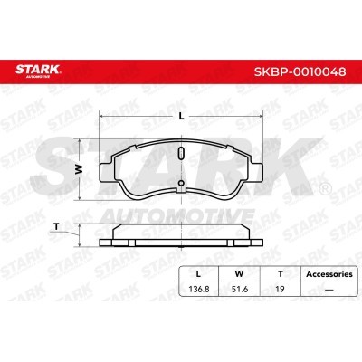 Brake Pads Set Stark SKBP-0010048 SKBP-0010048 - photo 2