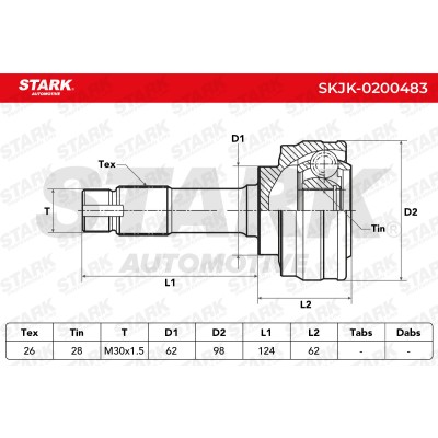 Joint Kit, Drive Shaft Stark SKJK-0200483 SKJK-0200483 - photo 4