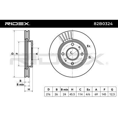 Brake Disc RIDEX 82B0324 82B0324 - photo 8
