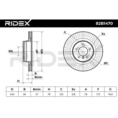 Brake Disc RIDEX 82B1470 82B1470 - photo 7
