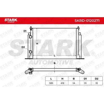 Radiator, Engine Cooling Stark SKRD-0120271 SKRD-0120271 - photo 8