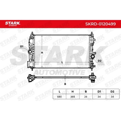 Radiator, Engine Cooling Stark SKRD-0120499 SKRD-0120499 - photo 7