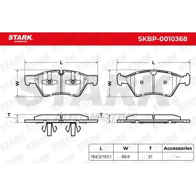 Brake Pads Set Stark SKBP-0010368 SKBP-0010368 - photo 7