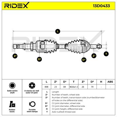 Drive Shaft RIDEX 13D0433 13D0433 - photo 7