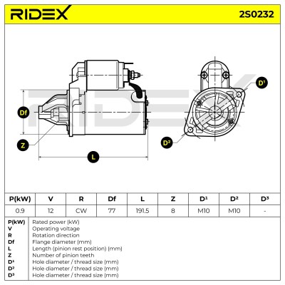 Starter RIDEX 2S0232 2S0232 - photo 6