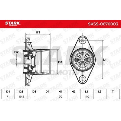 Strut Support Bearing Front Stark SKSS-0670003 SKSS-0670003 - photo 3