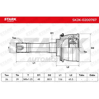 Joint Kit, Drive Shaft Stark SKJK-0200767 SKJK-0200767 - photo 6