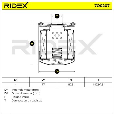 Oil Filter RIDEX 7O0207 7O0207 - photo 5