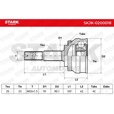 Joint Kit, Drive Shaft Stark SKJK-0200018 SKJK-0200018 - photo 5