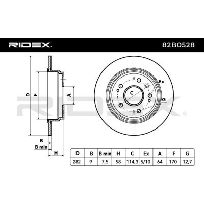 Brake Disc RIDEX 82B0528 82B0528 - photo 4