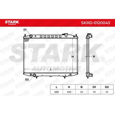 Radiator, Engine Cooling Stark SKRD-0120043 SKRD-0120043 - photo 4