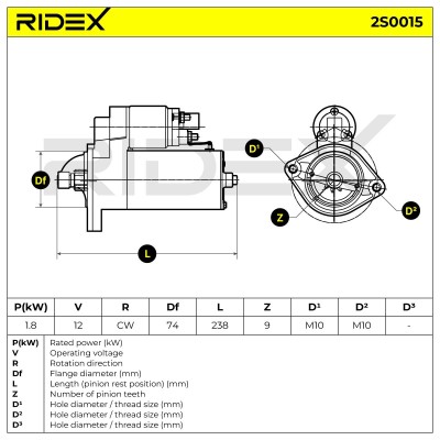 Starter RIDEX 2S0015 2S0015 - photo 7