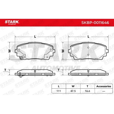 Brake Pads Set Stark SKBP-0011646 SKBP-0011646 - photo 6