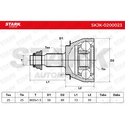 Joint Kit, Drive Shaft Stark SKJK-0200023 SKJK-0200023 - photo 8