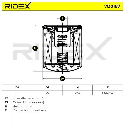 Oil Filter RIDEX 7O0187 7O0187 - photo 5
