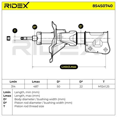Shock Absorber RIDEX 854S0740 854S0740 - photo 6