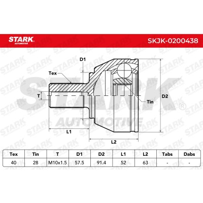 Joint Kit, Drive Shaft Stark SKJK-0200438 SKJK-0200438 - photo 5