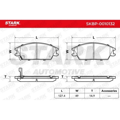 Brake Pads Set Stark SKBP-0010132 SKBP-0010132 - photo 3