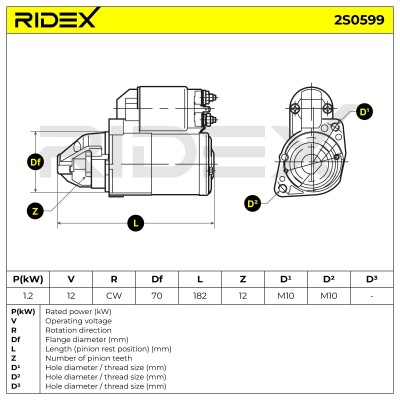 Starter RIDEX 2S0599 2S0599 - photo 6