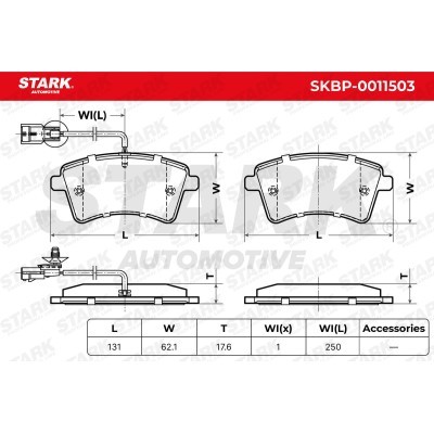 Brake Pads Set Stark SKBP-0011503 SKBP-0011503 - photo 3