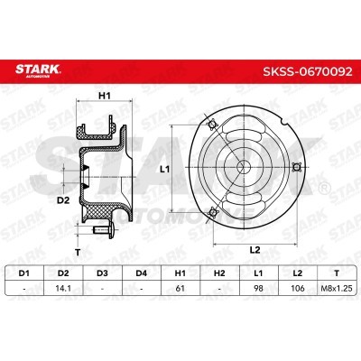 Strut Support Bearing Front Stark SKSS-0670092 SKSS-0670092 - photo 3